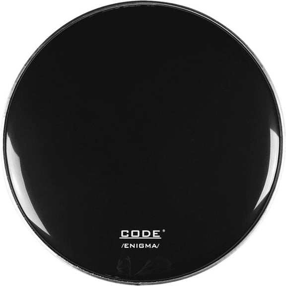 Code Drumheads 22 in. Enigma Series Black Drumhead