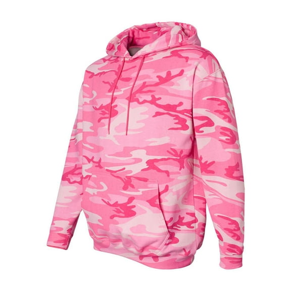 Code Five Adult Camo Pullover Fleece Hoodie 3969 - Pink Woodland Size M