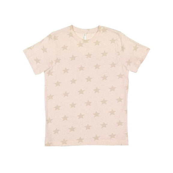 Code Five B04538243 Youth Star Print T-Shirt, Natural Heather Star - Small