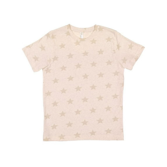 Code Five B04538245 Youth Star Print T-Shirt, Natural Heather Star - Large