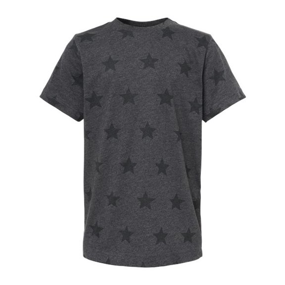 Code Five B04538502 Youth Star Print T-Shirt, Smoke Star - Extra Small