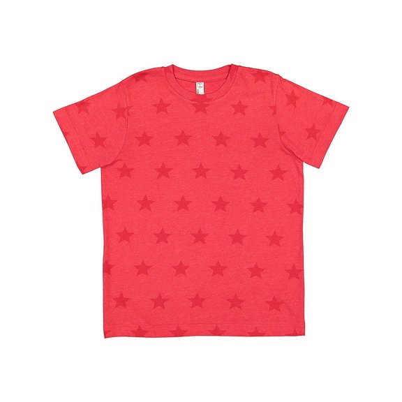 Code Five B04538704 Youth Star Print T-Shirt, Red Star - Medium