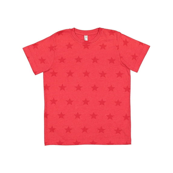 Code Five B04538705 Youth Star Print T-Shirt, Red Star - Large