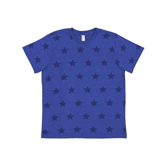 Code Five B04538755 Youth Star Print T-Shirt, Royal Star - Large