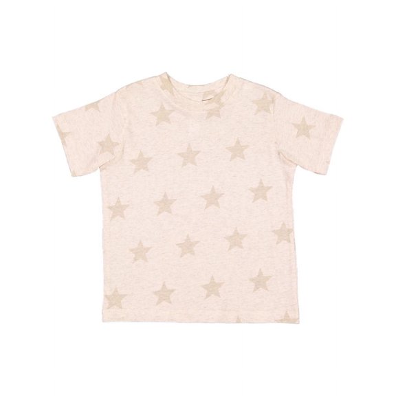 Code Five B04638243 Toddler Star Print T-Shirt, Natural Heather Star - Size 2T