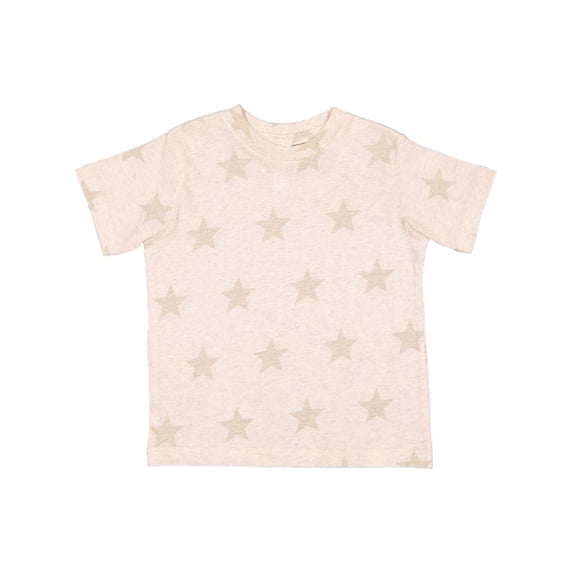 Code Five B04638244 Toddler Star Print T-Shirt, Natural Heather Star - Size 3T