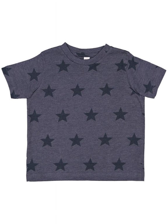 Code Five B04638652 Toddler Star Print T-Shirt, Denim Star - 5 to 6 Months