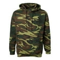 thumbnail image 1 of Code Five Men's Camouflage Fleece Long Sleeve Pullover Hooded Sweatshirt with Drawstring, Green Woodland, X-Large, 1 of 4