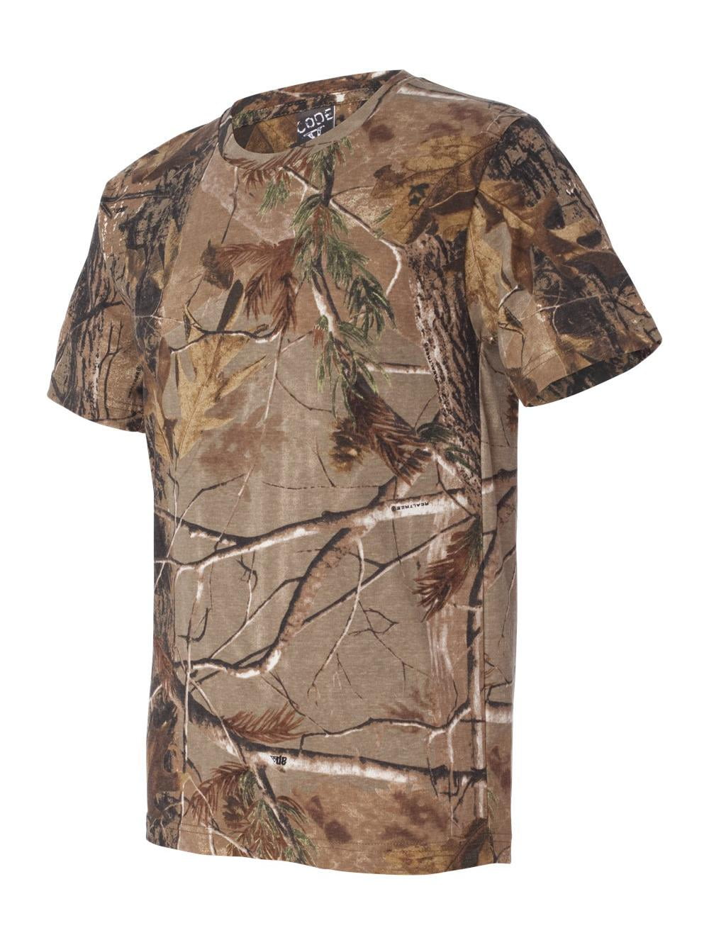 Code Five Realtree® Camo T-Shirt, 100% Ringspun Cotton, Ribbed Collar ...