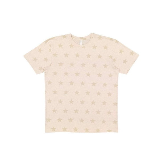 Code Five - Star Print Tee - 3929 - Natural Heather Star - Size: L