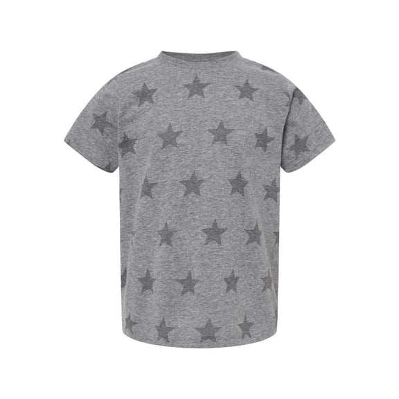 Code Five - Toddler Star Print Tee - 3029 - Granite Heather Star - Size: 3T