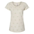 thumbnail image 1 of Code Five - Women's Star Print Scoop Neck Tee - 3629 - Natural Heather Star - Size: M, 1 of 3