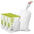 Code G 3 Packs (150 Count Total) 8 Gallon Heavy Duty Drawstring Plastic