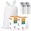 Simplehuman Code H Trash Bags – 200 Count, 1.2 Mil, Drawstring, 70% Recycled – Made In USA