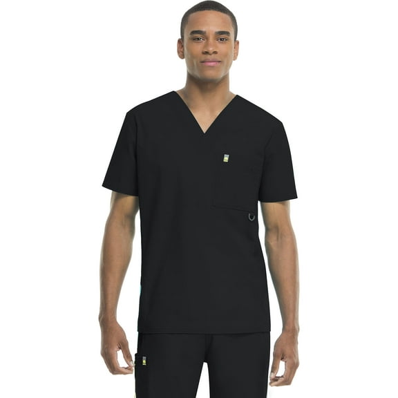 Code Happy Men's V-Neck Antimicrobial Scrub Top