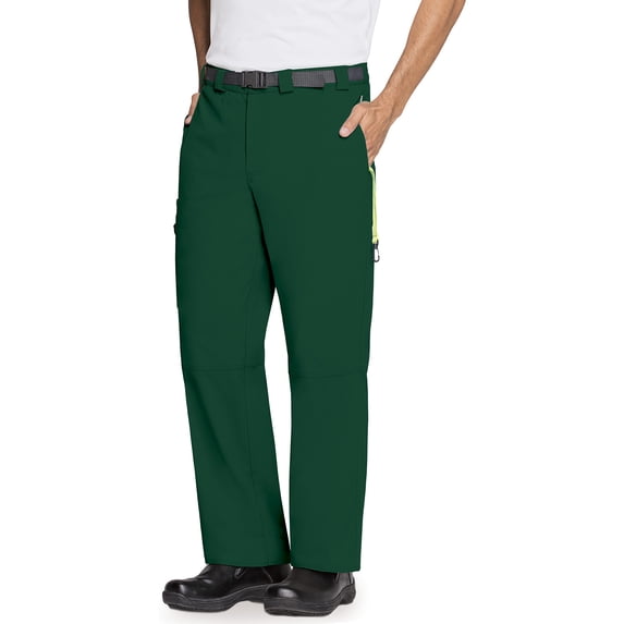 Code Happy Men's Zip Flyfront Straight Leg Belted Cargo Bottoms