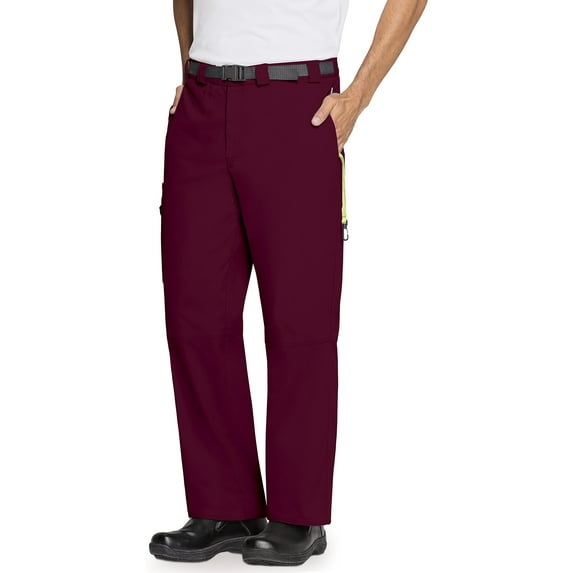 Code Happy Men's Zip Flyfront Straight Leg Belted Cargo Bottoms