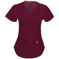 thumbnail image 1 of Code Happy Mock Wrap Antimicrobial Scrub Top, 1 of 5