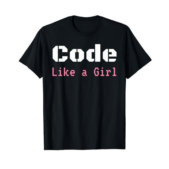 Code Like A Girl Programming Computer Science Tee Shirt