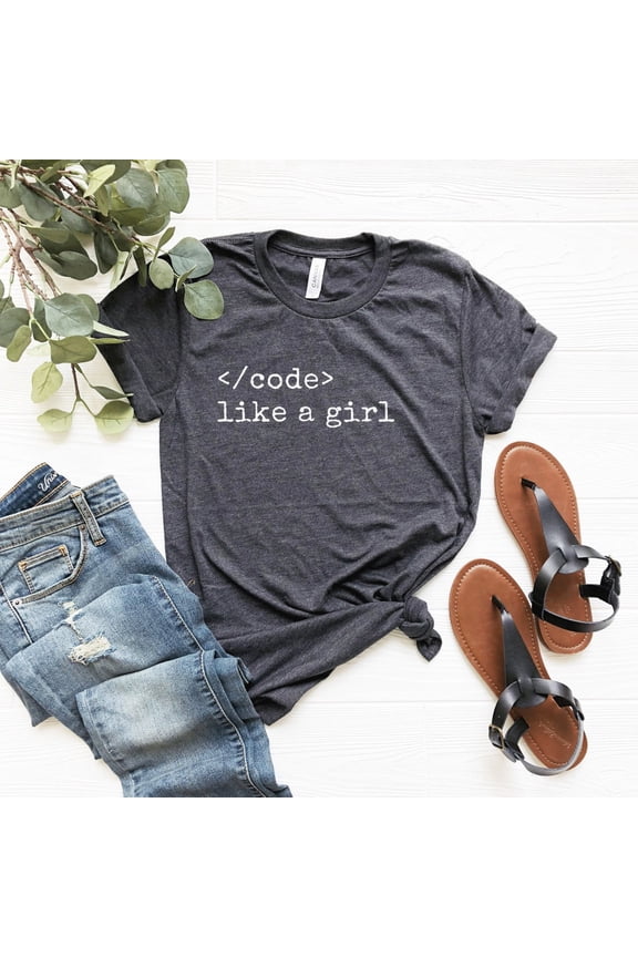 Code Like A Girl Shirt, Computer Science Student, Girl Coder Tshirt, Software Engineer Shirt, Girl Software Engineer Tshirt, Female Coder