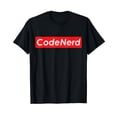thumbnail image 1 of Code Nerd - Top Gifts For Programmers Hackers & Coders T-Shirt, 1 of 4