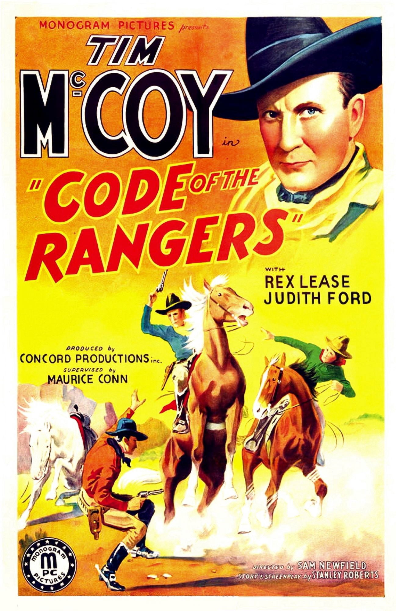 Code Of The Rangers Canvas Art - (11 x 17)