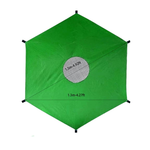 Code Orange Decor Trampoline Sun Shade Canopy Heavy Duty Waterproof Top Cover For Outdoor Backyard Playground Green 6Ft