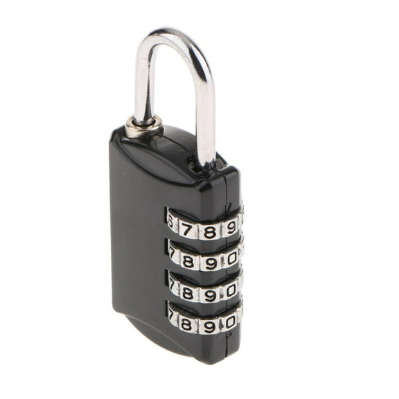 Code Padlock for Gym, Sports, School & Employee Locker, Outdoor, Fence, Hasp and Storage - Easy to Set Your Own Resettable 16H - Black