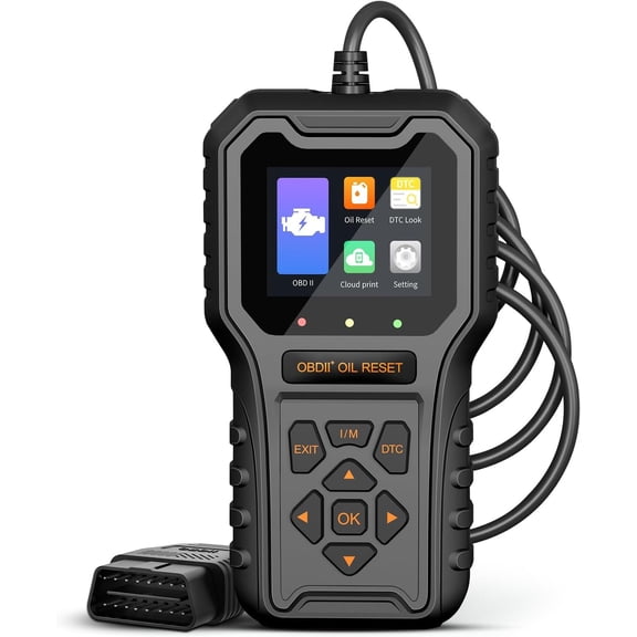 Code Reader OBD2 Scanner for Check Engine Light Oil Reset OBDII Scan Tool Diagnostic Tool Reset Fix Clear Fault Code Readers for 1996+ Black