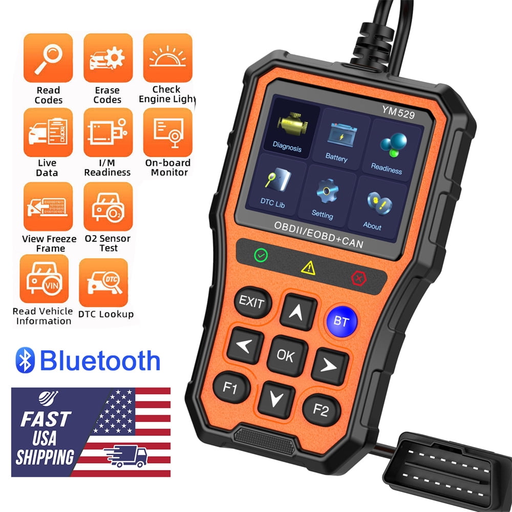 Car OBD2 Scanner Diagnostic Tool, YM529 Engine Fault Code Reader for ...
