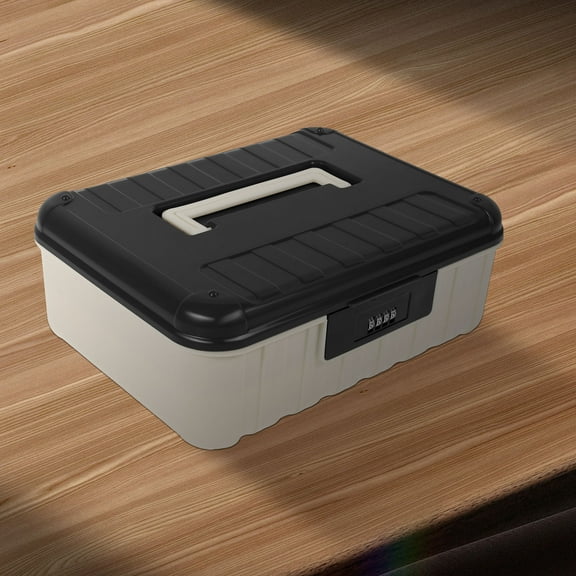 Code Storage Container 8 L Double Layers Plastic Organizer Portable Document and ID Box Multipurpose Privacy Container with Combination Lock for Home Office School