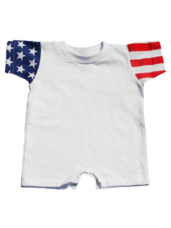 Code V Infant Jersey Stars & Stripes Romper, 24M