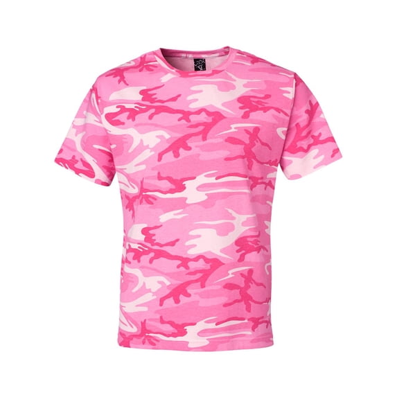 Code V Men's Short Sleeves Crew Neck Camo T-Shirt