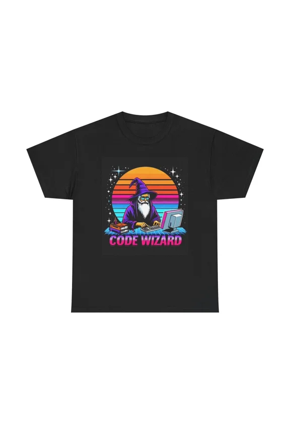 Code Wizard Funny Coding Retro Computer Humor Graphic Cotton Unisex T-Shirt up to size 5XL