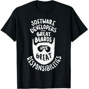Code Wizard, Tech Enthusiast, Beard Connoisseur: Unleashing Humor with Every Byte - Funny T-Shirt for Software Developers