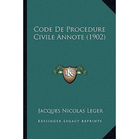 Code de Procedure Civile Annote (1902) Paperback