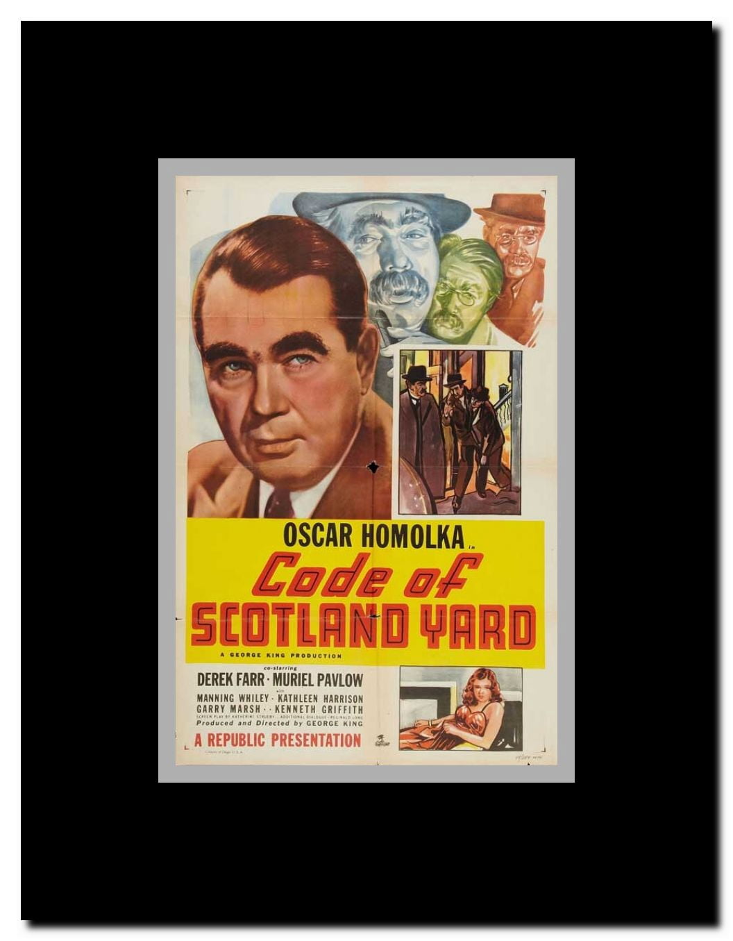 Code of Scotland Yard Framed Movie Poster