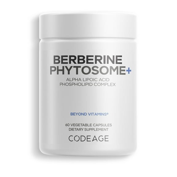Codeage Berberine Phytosome, Indian Barberry Berberine HCL, Alpha Lipoic Acid, Phospholipids, 60 ct
