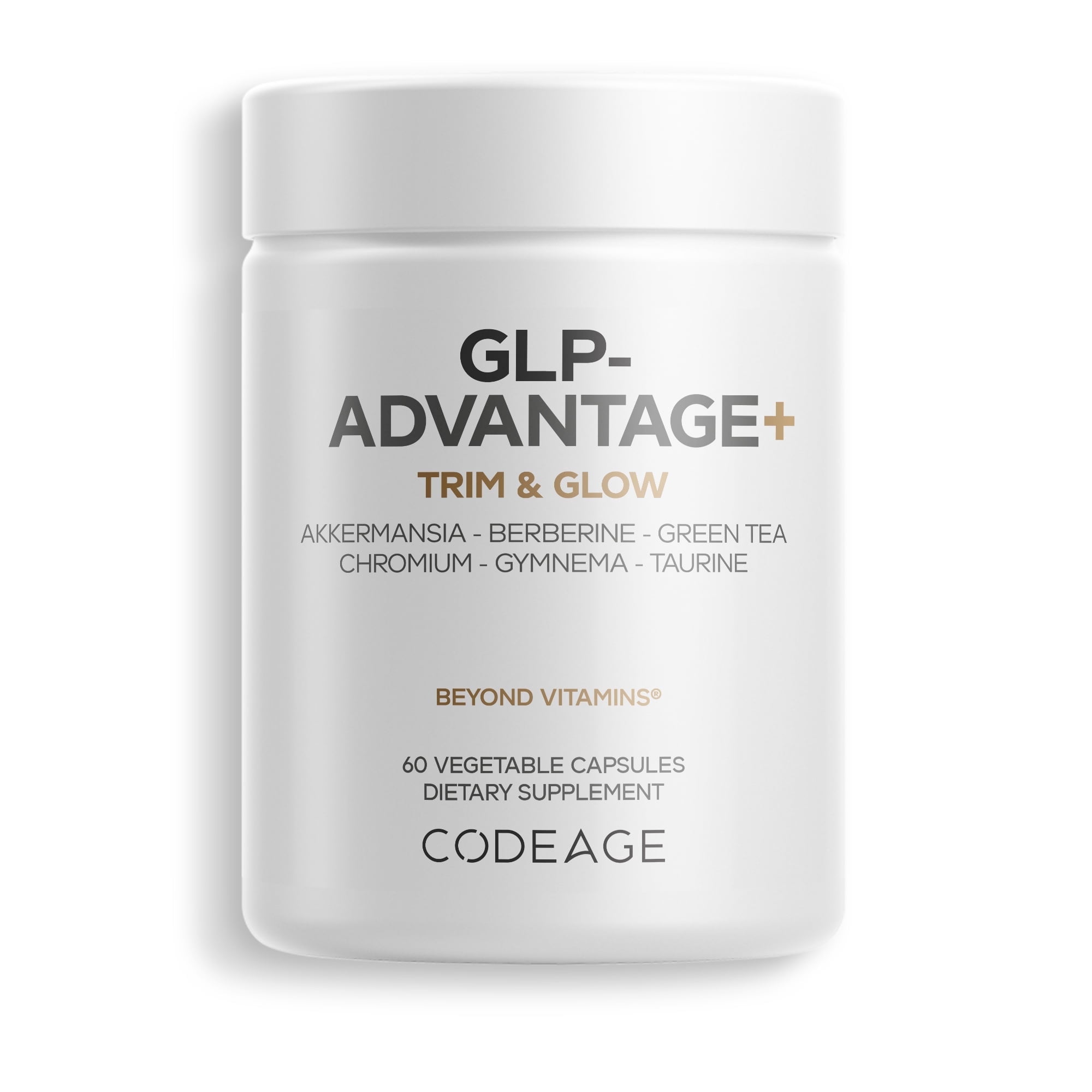 Codeage GLP-Advantage+ Supplement -  Chromium, Berberine, Green Tea, Gymnema, Curcumin, Taurine, Resveratrol - Weight Management & Gut Health - 60 Capsule