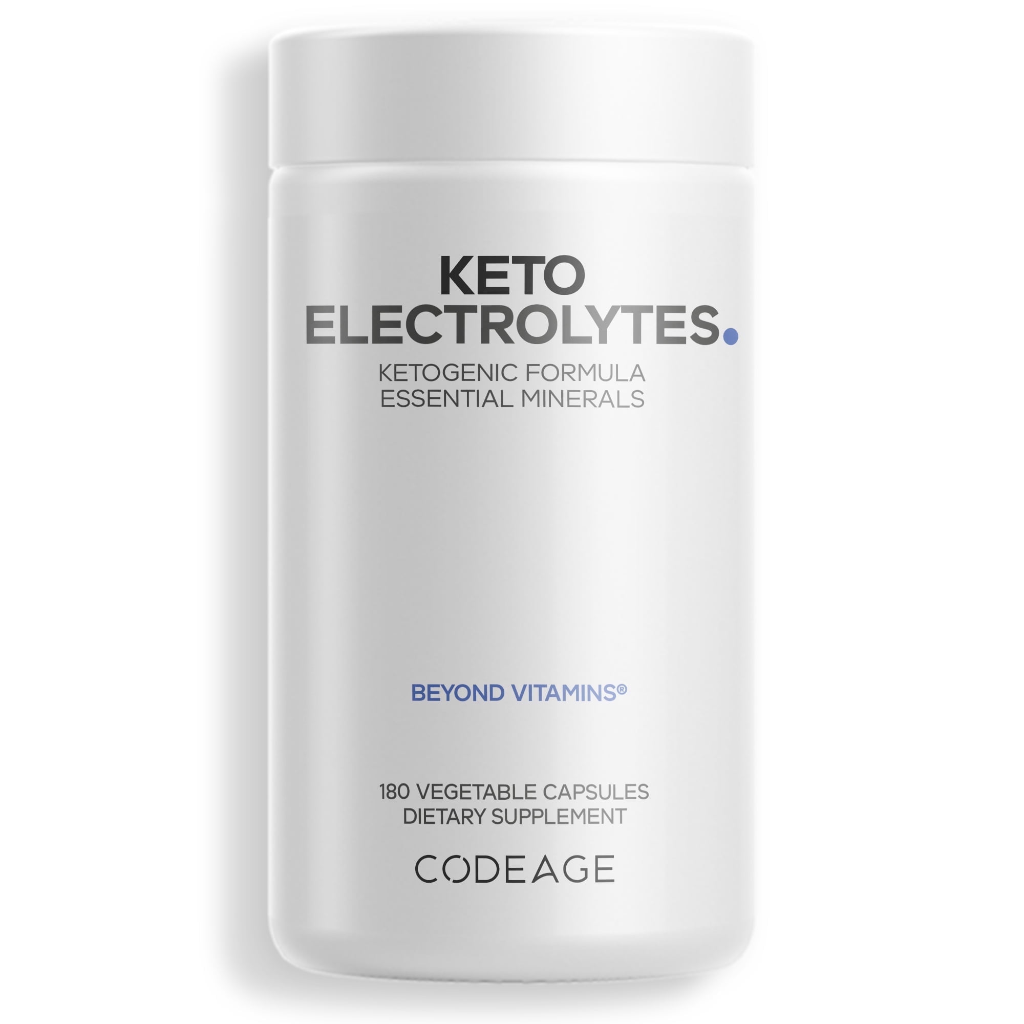 Codeage Keto Electrolytes, Magnesium, Potassium, Calcium, Mineral Salts Keto Supplement, Non-GMO, 180 ct