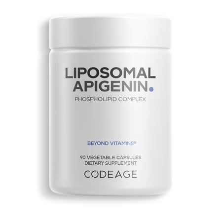 Codeage Liposomal Apigenin Supplement, 3-Month Supply, Daily Flavonoid Chamomile Extract, Phospholipids Vegan Blend, 90 Count