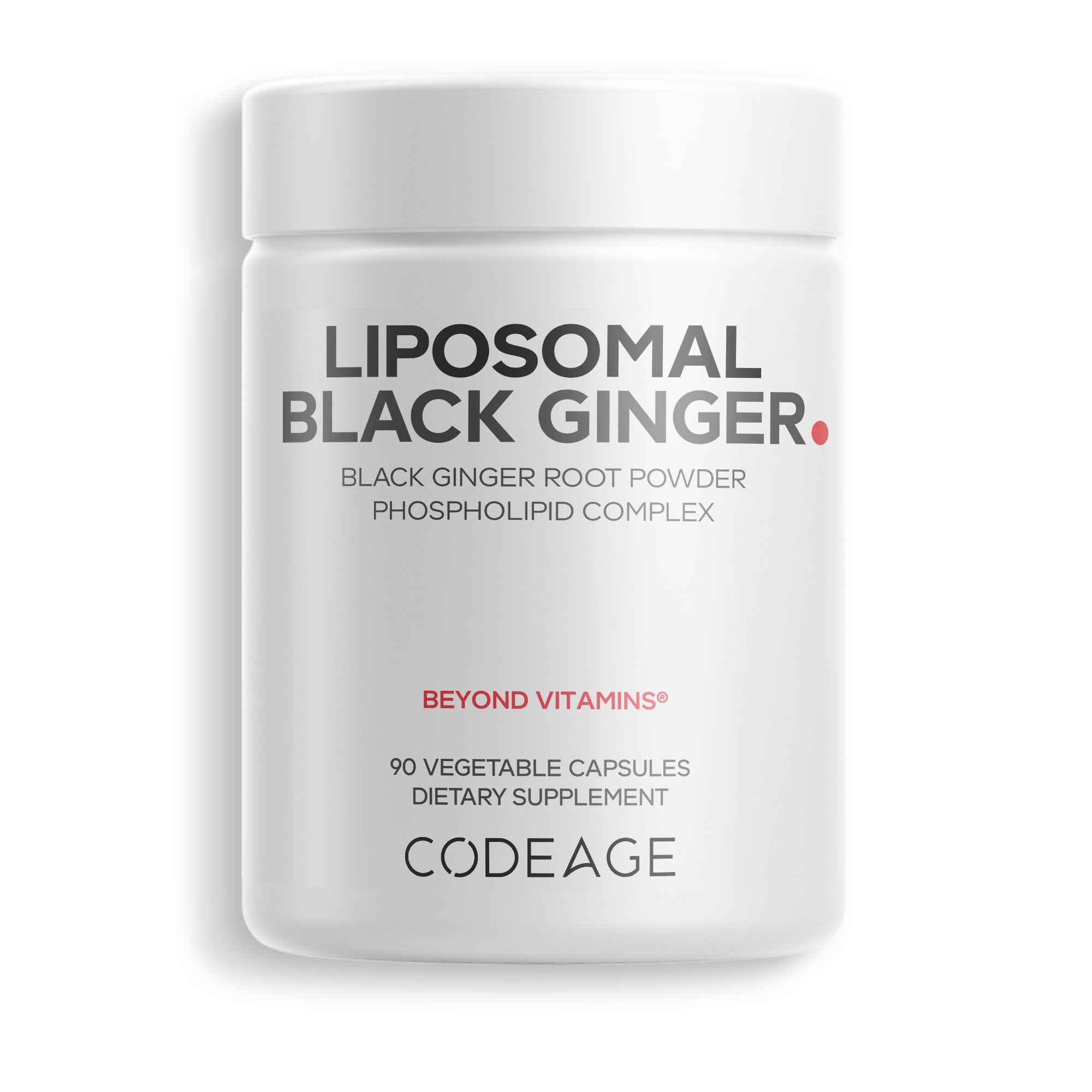 Codeage Liposomal Black Ginger Supplement - Kaempferia Parviflora Root Powder - 3-Month Supply - Ginger Root Pills and Herbal Root - Liposomal Delivery - 1 Capsule Per Serving - Non-GMO - 90 Capsules