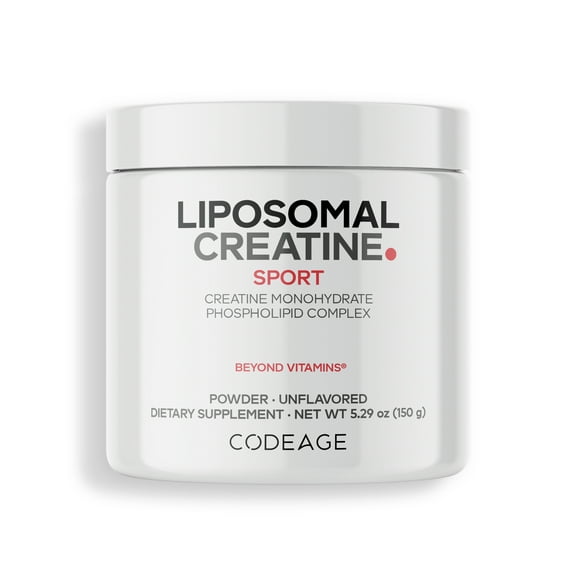 Codeage Liposomal Creatine Monohydrate Powder Supplement, Unflavored, 1-Month Supply, 30 Servings