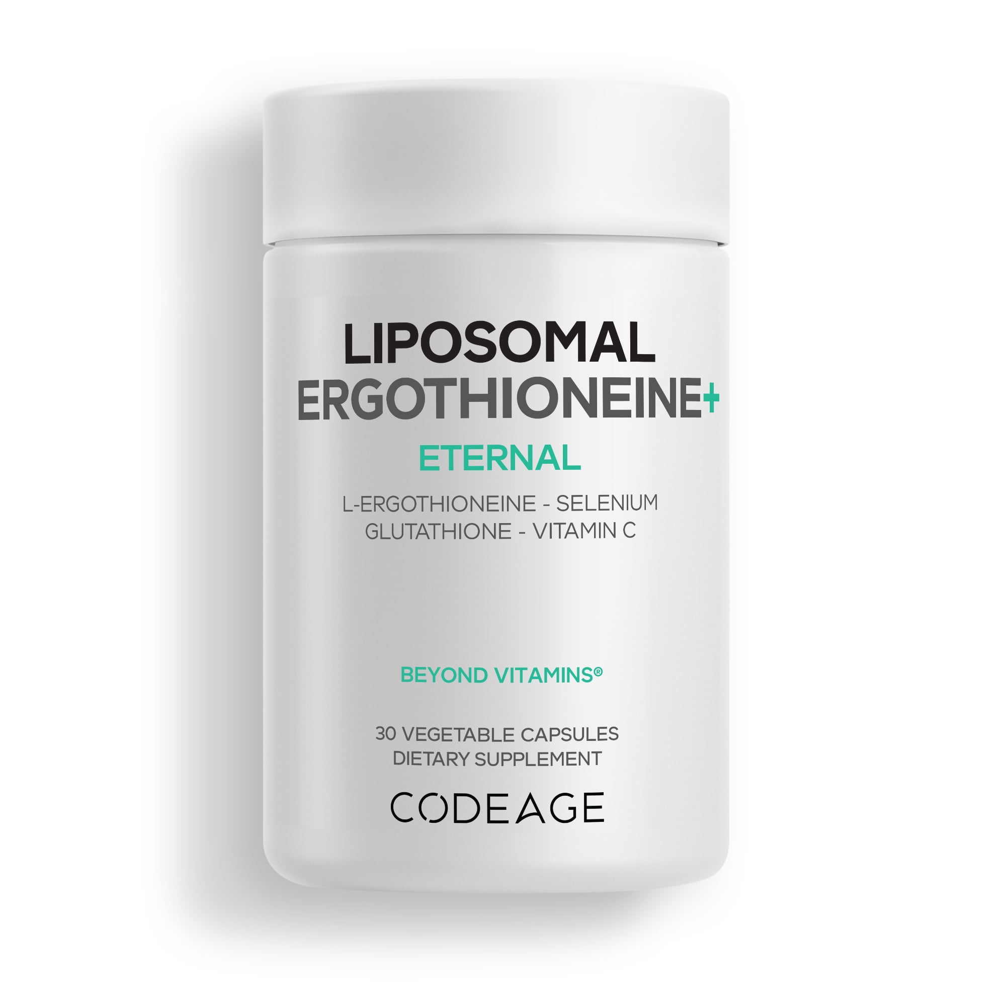 codeage glutathione Codeage Liposomal Ergothioneine+ Supplement - L-Ergothioneine, L-Glutathione,  Vitamin C, Selenium, Phospholipid Complex - Healthy Aging & Antioxidant -  Vegan, Non-GMO, Soy-Free – 30 Capsules