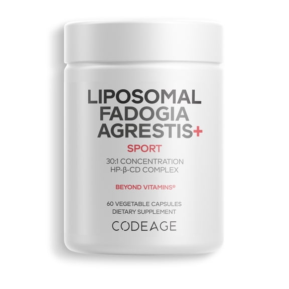 Codeage Liposomal Fadogia Agrestis 600mg Supplement - 30:1 Extract - Vitamin D3 Zinc Fenugreek - BioPerine Black Pepper - 2-Month Supply - 1 Capsule Daily - Vitality Athletic Performance - 60 Capsule