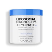 Codeage Liposomal Magnesium Bisglycinate Chelate Mineral Supplement, BioMag Phospholipids, 240 ct