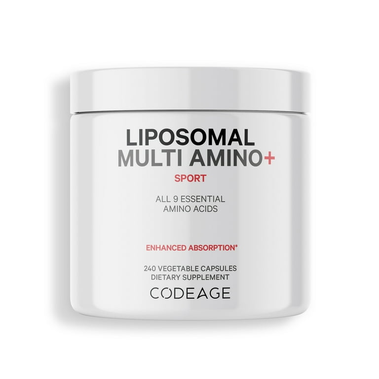 Codeage Liposomal Multi Amino+ BCAA & EAA Supplement, Free-Form Branched-Chain Amino Acids, 240 ct - Walmart.com codeage-liposomal-multi-amino-bcaa-eaa-supplement-free-form-branched-chain-amino-acids-240-ct-walmart-com