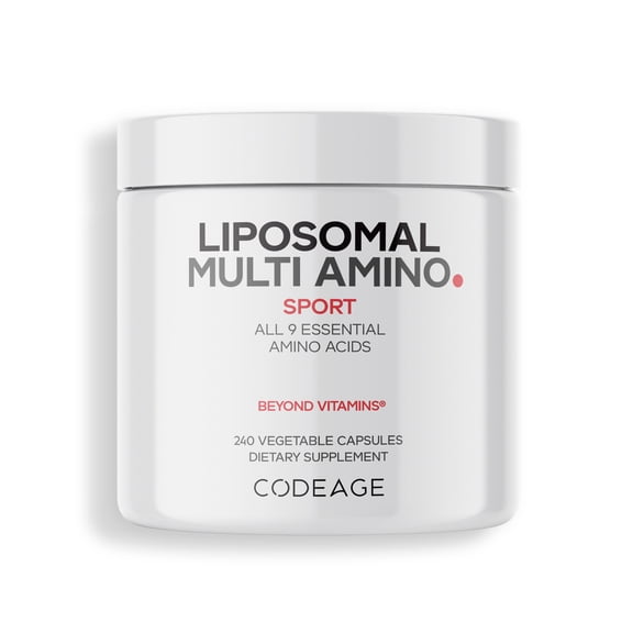 Codeage Liposomal Multi Amino BCAA & EAA Supplement, Free-Form Branched-Chain Amino Acids, 240 ct