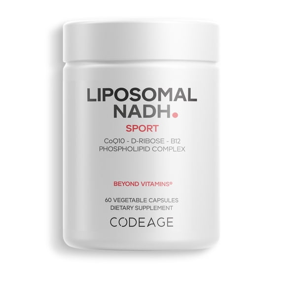 Codeage Liposomal NADH., B-Nicotinamide Adenine Dinucleotide, CoQ10, Vitamin B12, D-Ribose, 60 ct