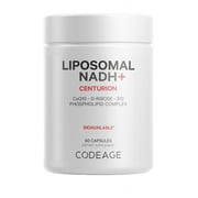 Codeage Liposomal NADH+, B-Nicotinamide Adenine Dinucleotide, CoQ10, Vitamin B12, D-Ribose, 60 ct